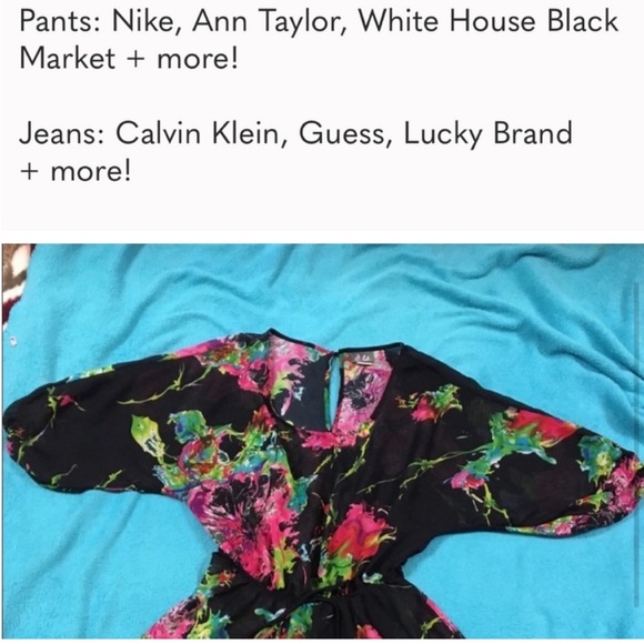 Free! Semi sheer crossover top with thin, elastic waistband and peplum hemline - Picture 4 of 9